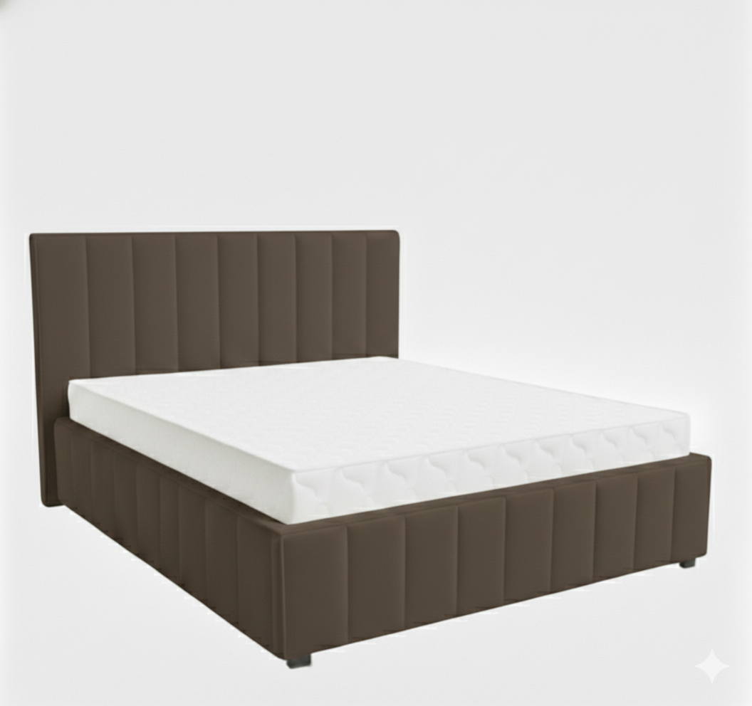 Кровать Кордова-1 1,6*2,0 с П.М. Тк. Ultra cocoa 1 кат  Апогей