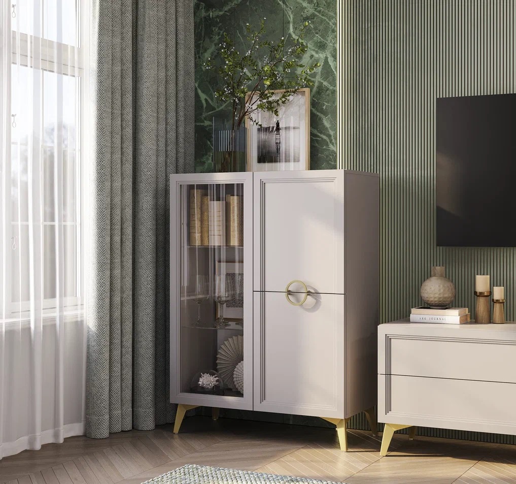 Шкаф-витрина "Эстетика" ШК-23 Кашемир