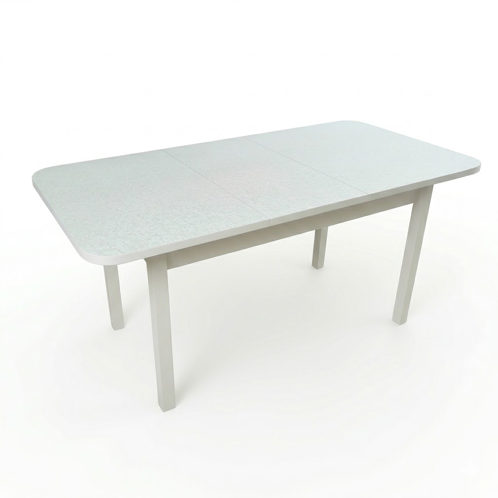 Стол Семейный раздвижной 1600(350)*900 ноги квадро белые Белое Пл.L011ТС белый