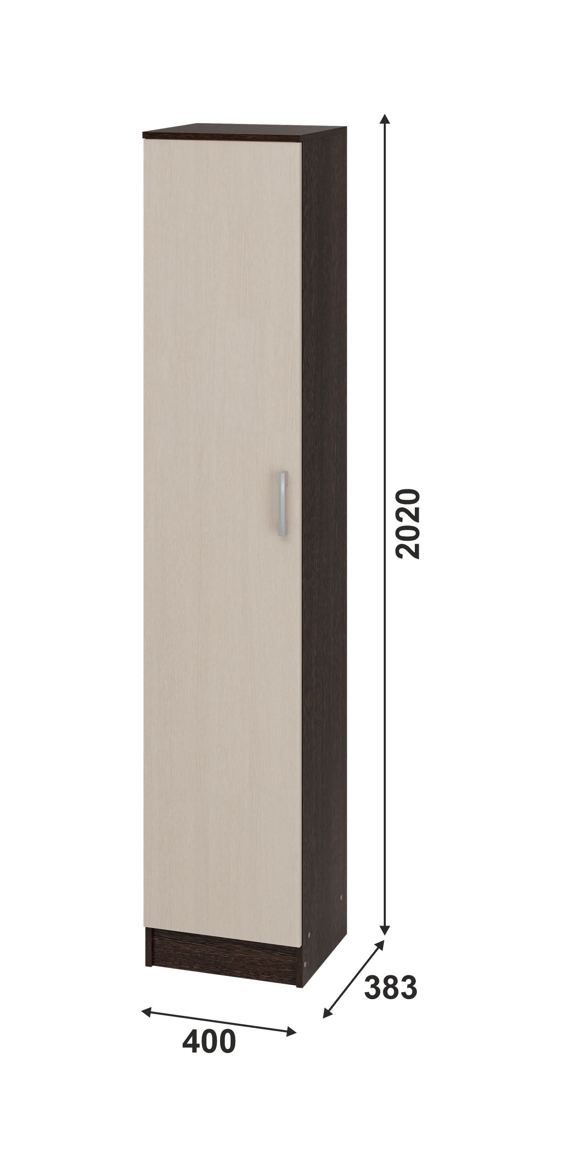 Тива Пенал ПН 202 400х2020х380 (ВЕНГЕ-ДУБ БЕЛФОРД)