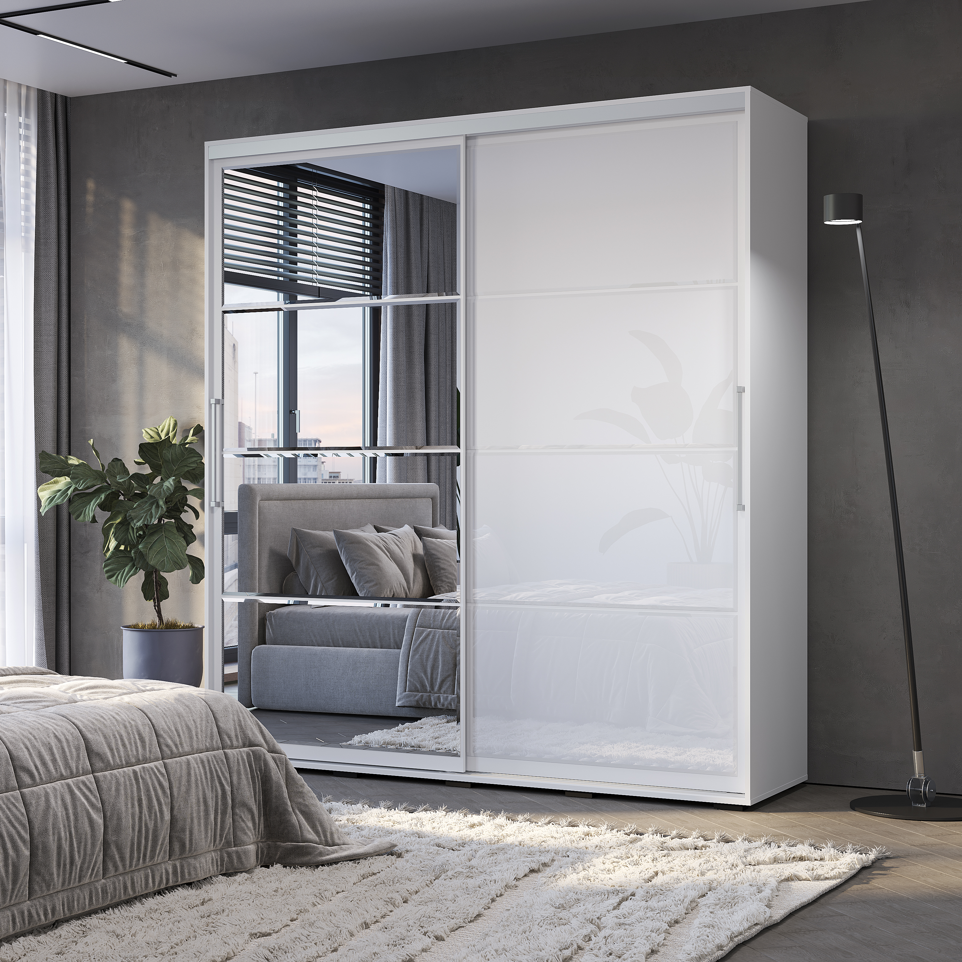 Шкаф-купе "Крафт-6" (белый)