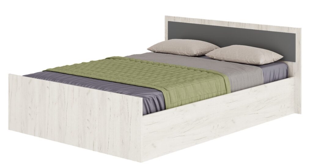 Кровать 1,4 м "Фиеста" дуб крафт белый