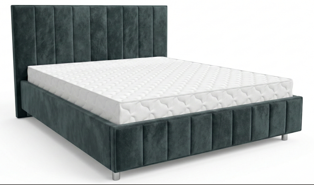 Кровать Кордова-4 1,4*2,0 Тк. Monaco 13 серо-зеленый 4 кат  Апогей