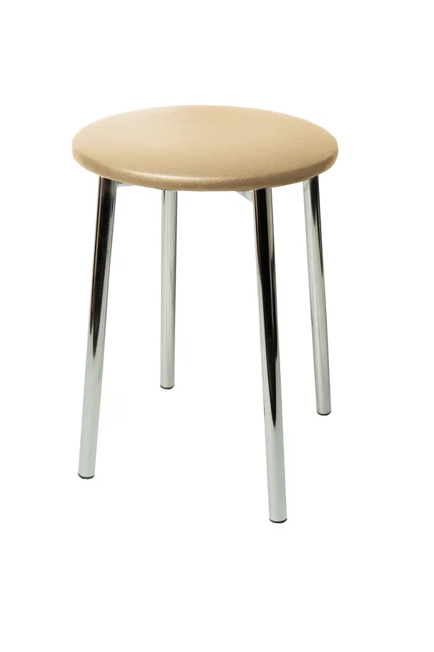Табурет хром "Эконом" (Блисс кожзам крем)