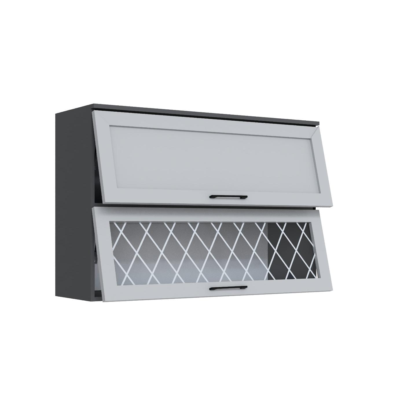 Гостиная София Деко Полка навесная СН-3 графит серый/светло-серый