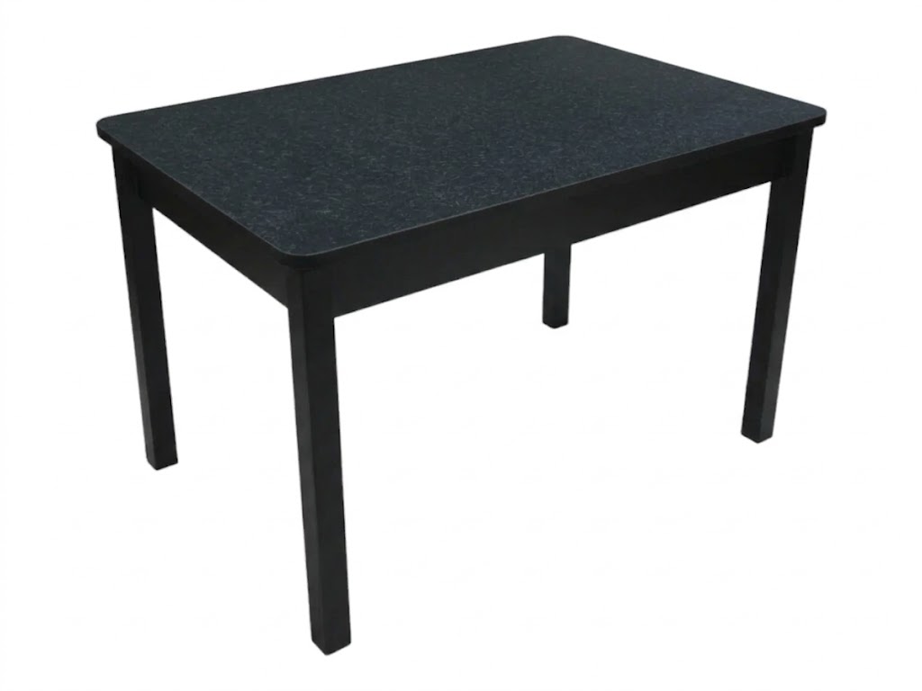 Стол Лидер раздвижной 1200(1500)*800 ноги квадро черные Черное Пл.5003ТС Черный иней Висма