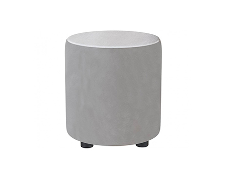 Пуф Пай светло-серый/мдф холст белый