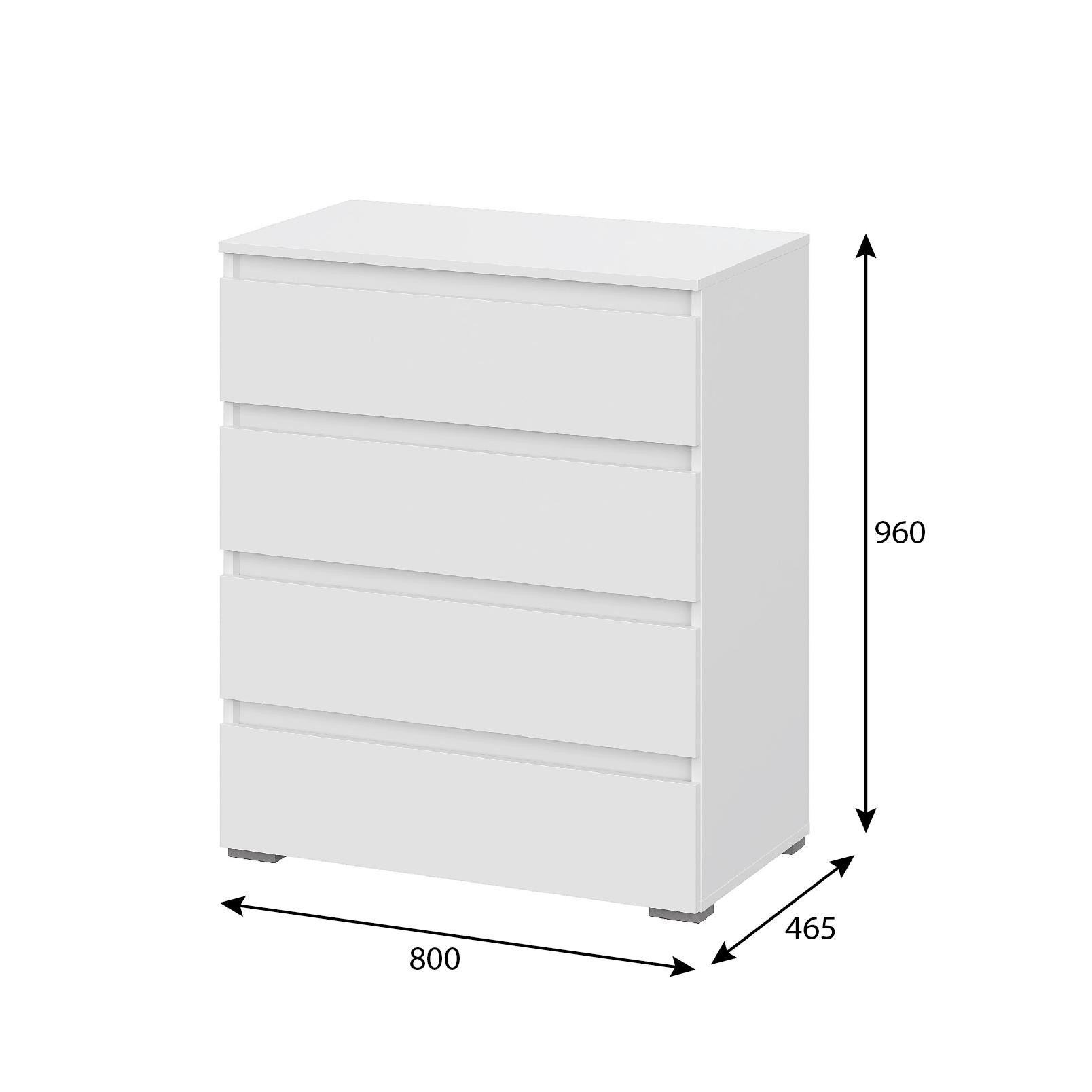 Люмо Комод КМ 02 802х958х460 (БЕЛ/БЕЛ)