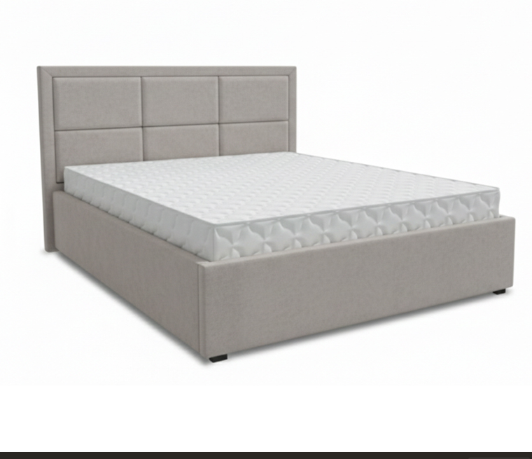 Кровать Квадро-1 1,6*2,0 с П.М. Тк.Дива VL-2502-14 серебристо-серый 1 кат Апогей
