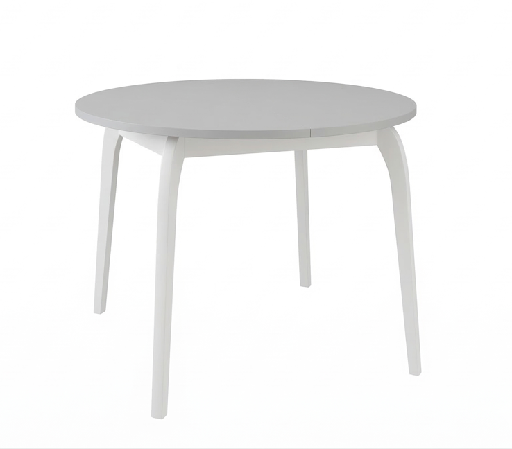 Стол раздвижной Аида ПЛЮС С-4 (Серый Matelux) белый D950 Н-7