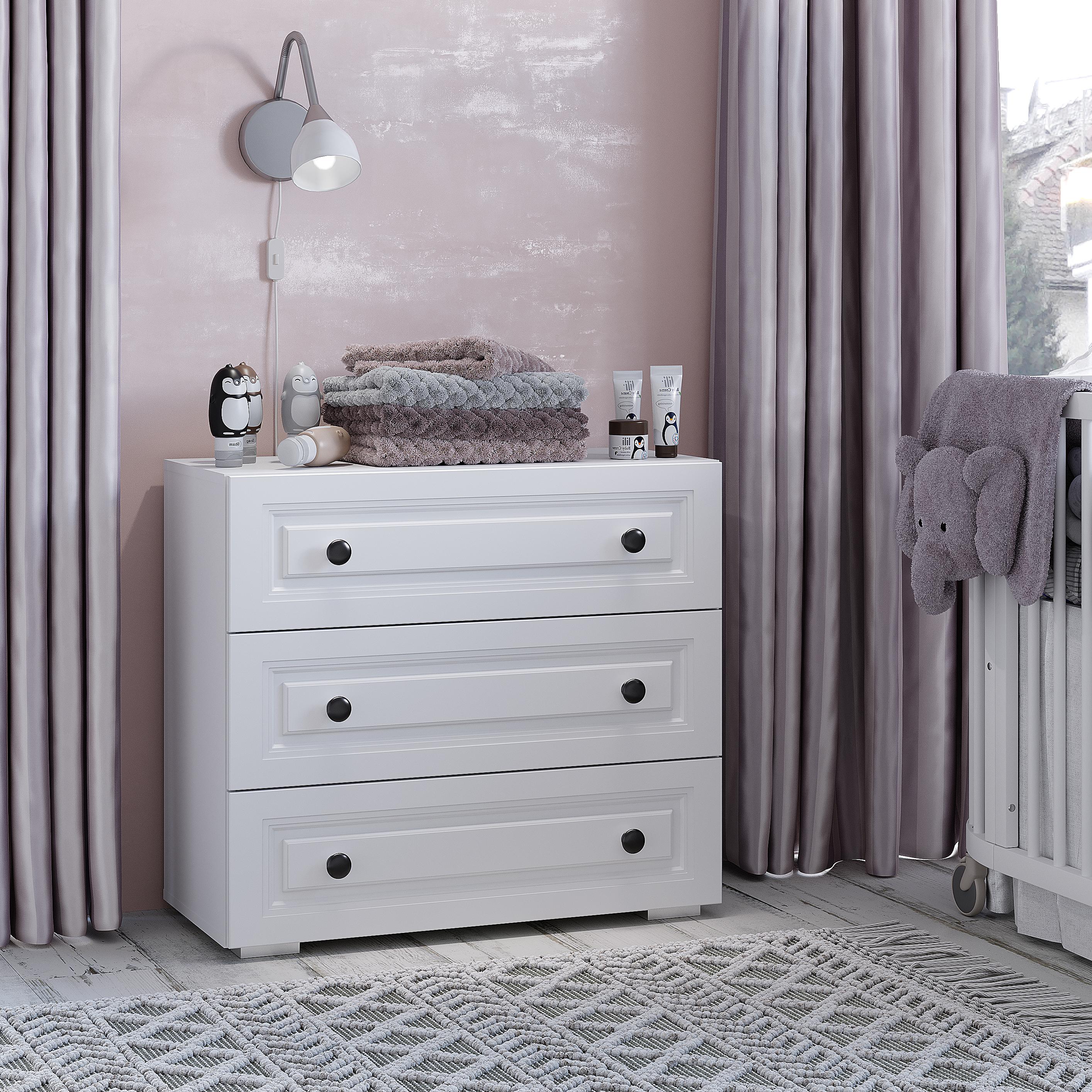 Комод "Софт" КМ-01 Белый/Эмаль белая (F26)