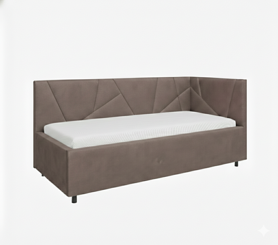 Кровать детская Рица 0,9*2,0 с П.М. левая Тк. Monaco 12 (C-STONE) 1 кат  Апогей