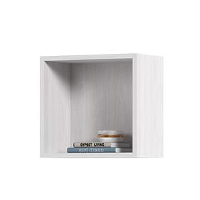  Детская МИА ПЛ 051 полка  открытая (0,373х0,35х0,21) фасад МДФ БЕЛЫЙ МЕТ МАТ/корпус АНКОР