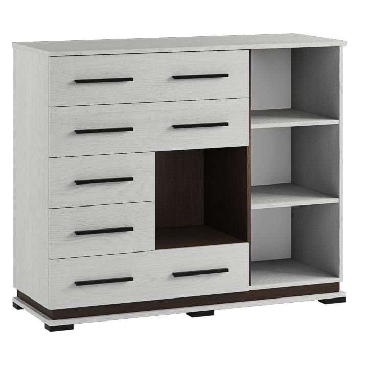 Гостиная Модена комод МК-2 белый/венге