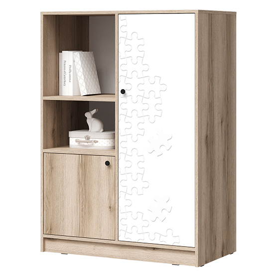 КИВИ ШК-06 Шкаф 2ств (934х1296х500) Фасад МДФ СУПЕРМАТ БЕЛЫЙ/Корпус ДУБ ДЕЛАНО