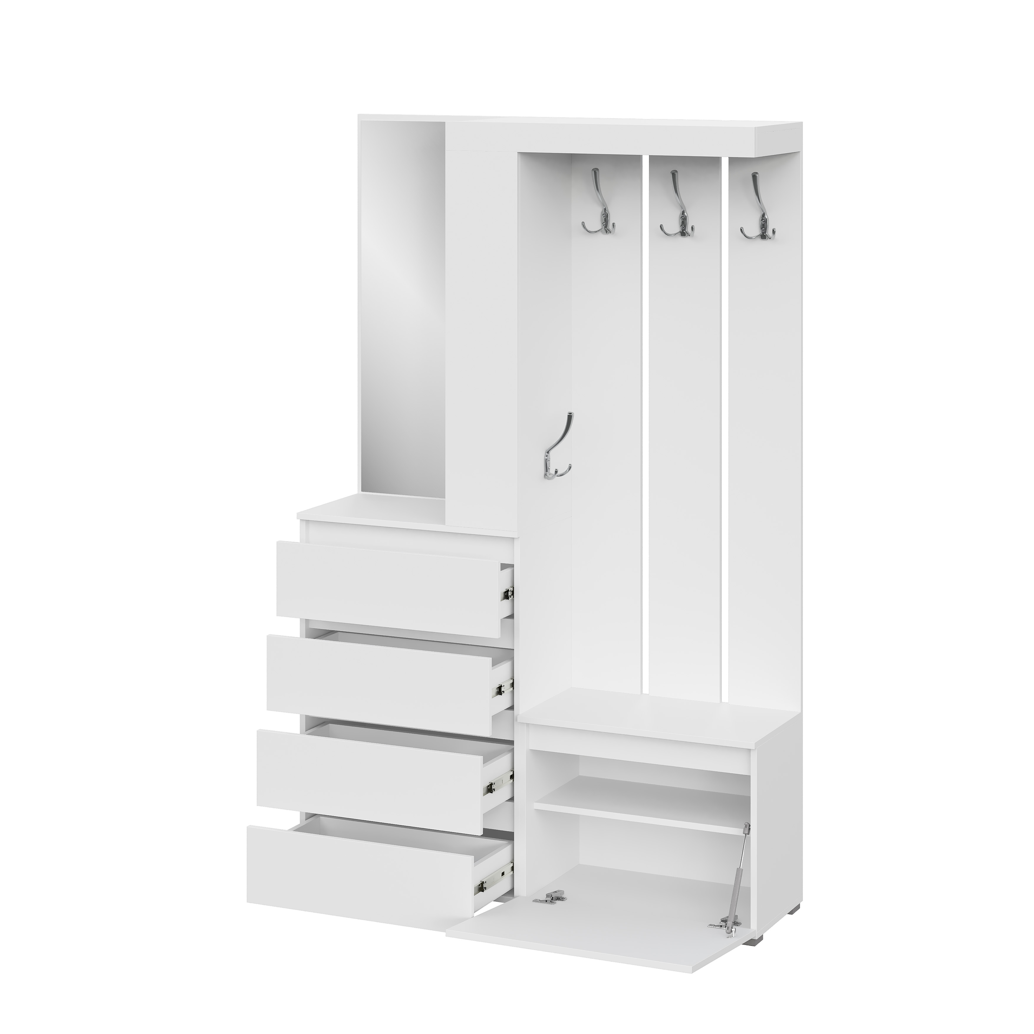 Люмо Прихожая 1260х1980х353 (БЕЛ/БЕЛ)