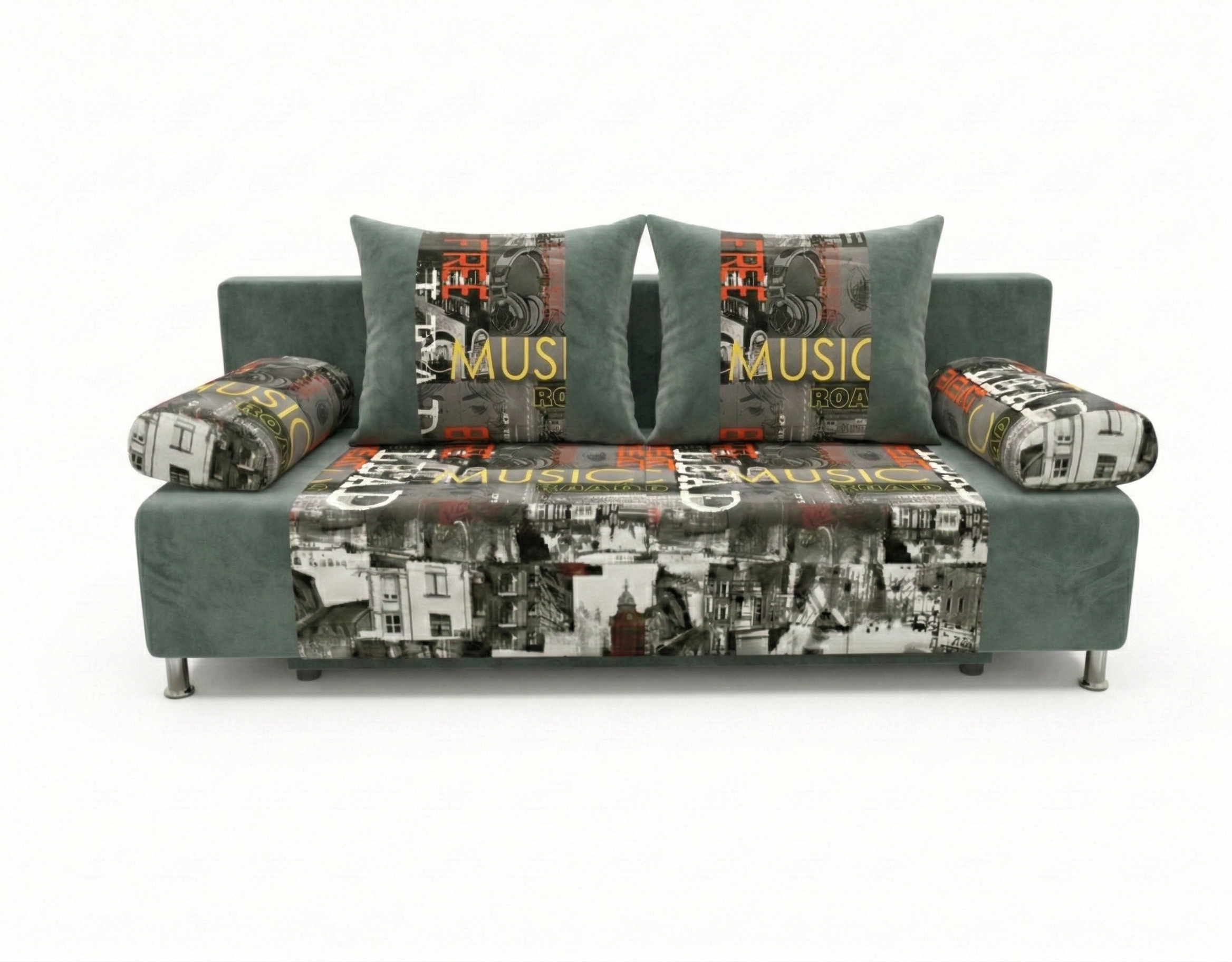 Диван Мадрид роад графит + ЦФ016-18 1 кат Евромебель