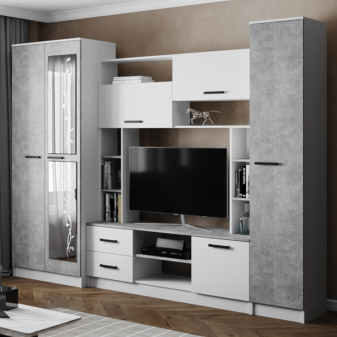 Гостиная Соло дуб крафт табачный/дуб крафт белый