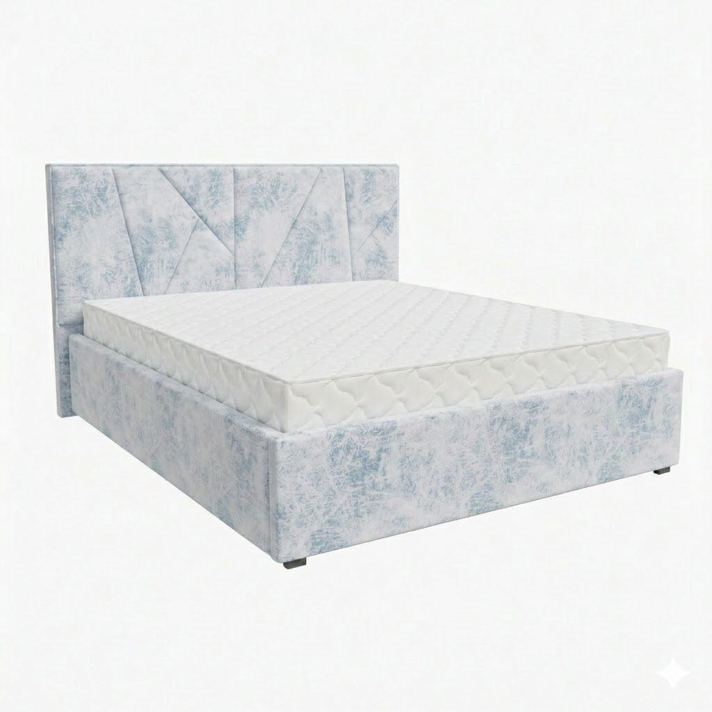 Кровать Рица-1 1,2*2,0 с П.М. Тк. Crash 7 жемчуг 2 кат  Апогей