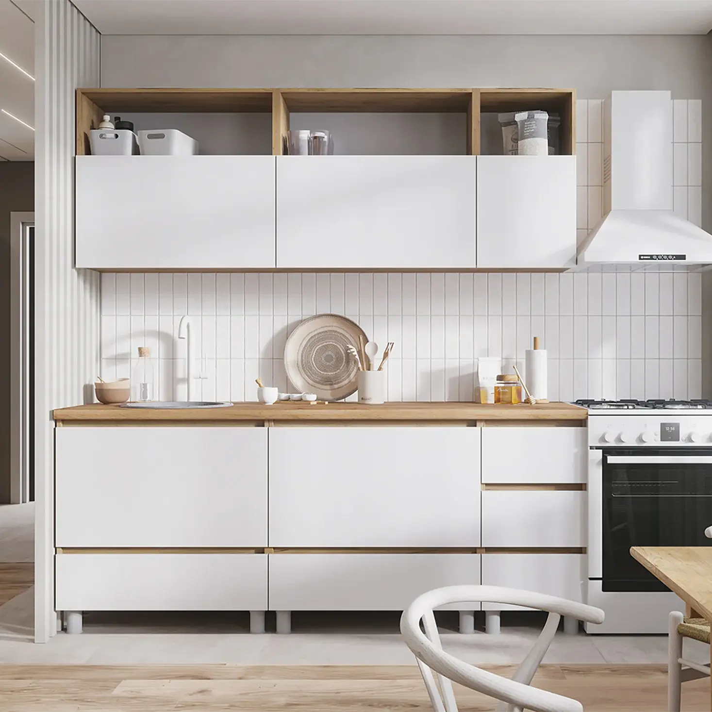 Компоновка 2000/28 вс Лайн, ДУБ КРАФТ ЗОЛОТО/БЕЛ