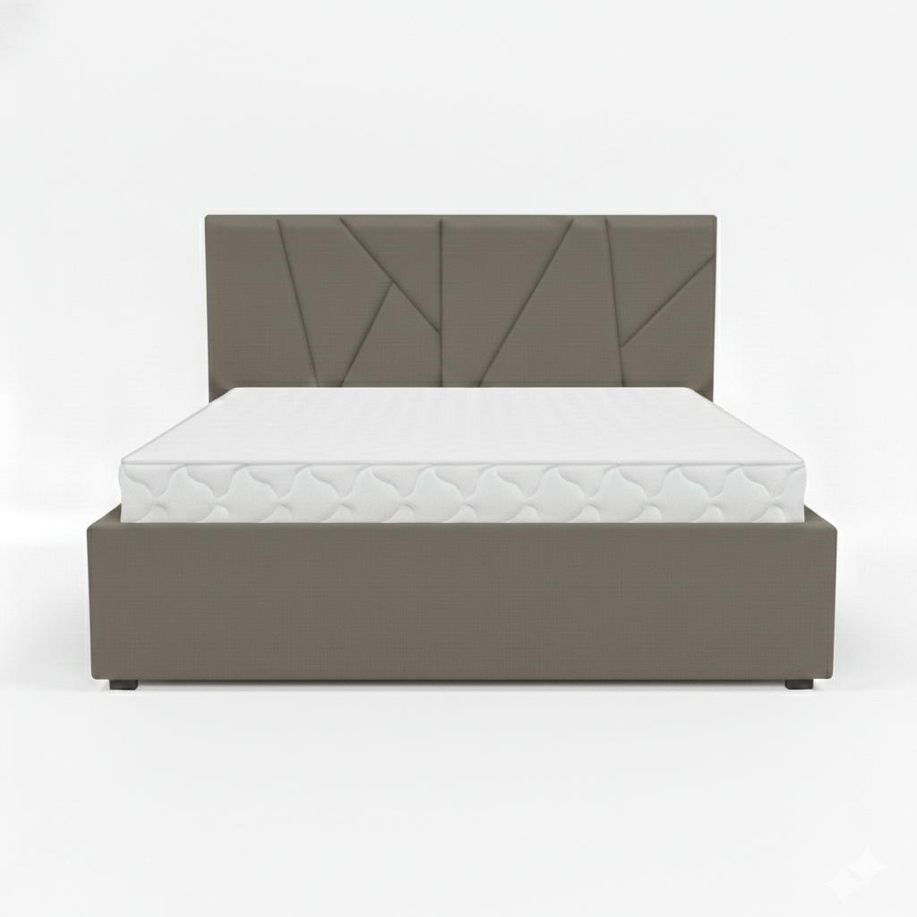Кровать Рица-1 1,2*2,0 с П.М. Тк. NEVADA NEW 03 серый 2 кат Апогей