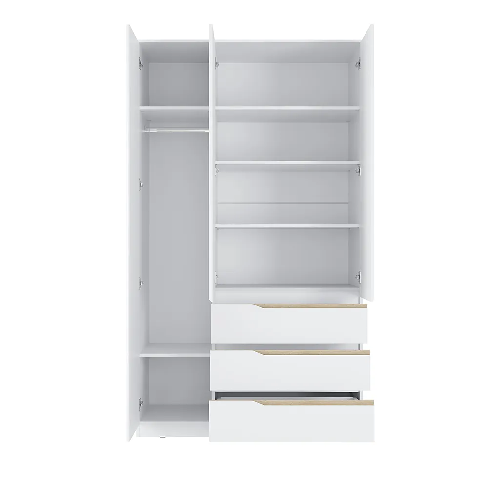 Шкаф 3-х створчатый "Тиана" ШК-07 Белый/Древесный