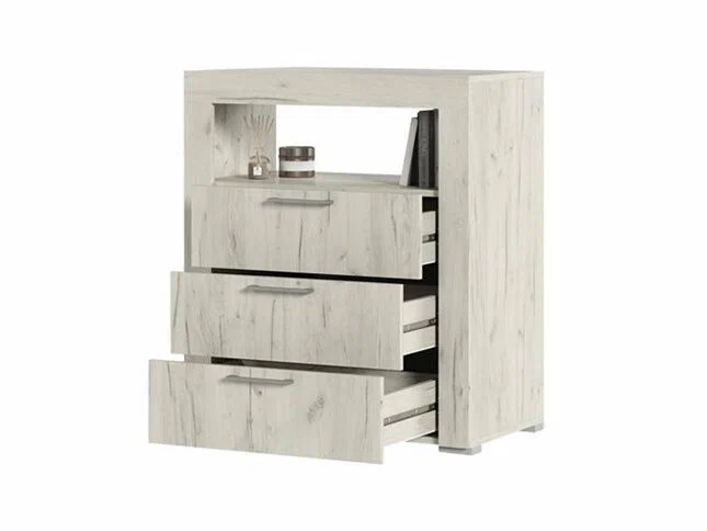 ГРАНД Комод К2 (800х917х449) Фасад ДУБ КРАФТ БЕЛЫЙ/Корпус ДУБ КРАФТ БЕЛЫЙ