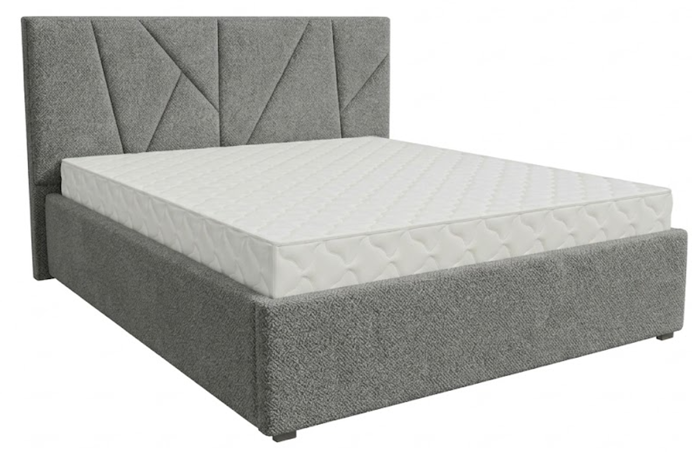 Кровать Рица-1 1,4*2,0 с П.М. Тк. Easton 07 серый 1 кат  Апогей