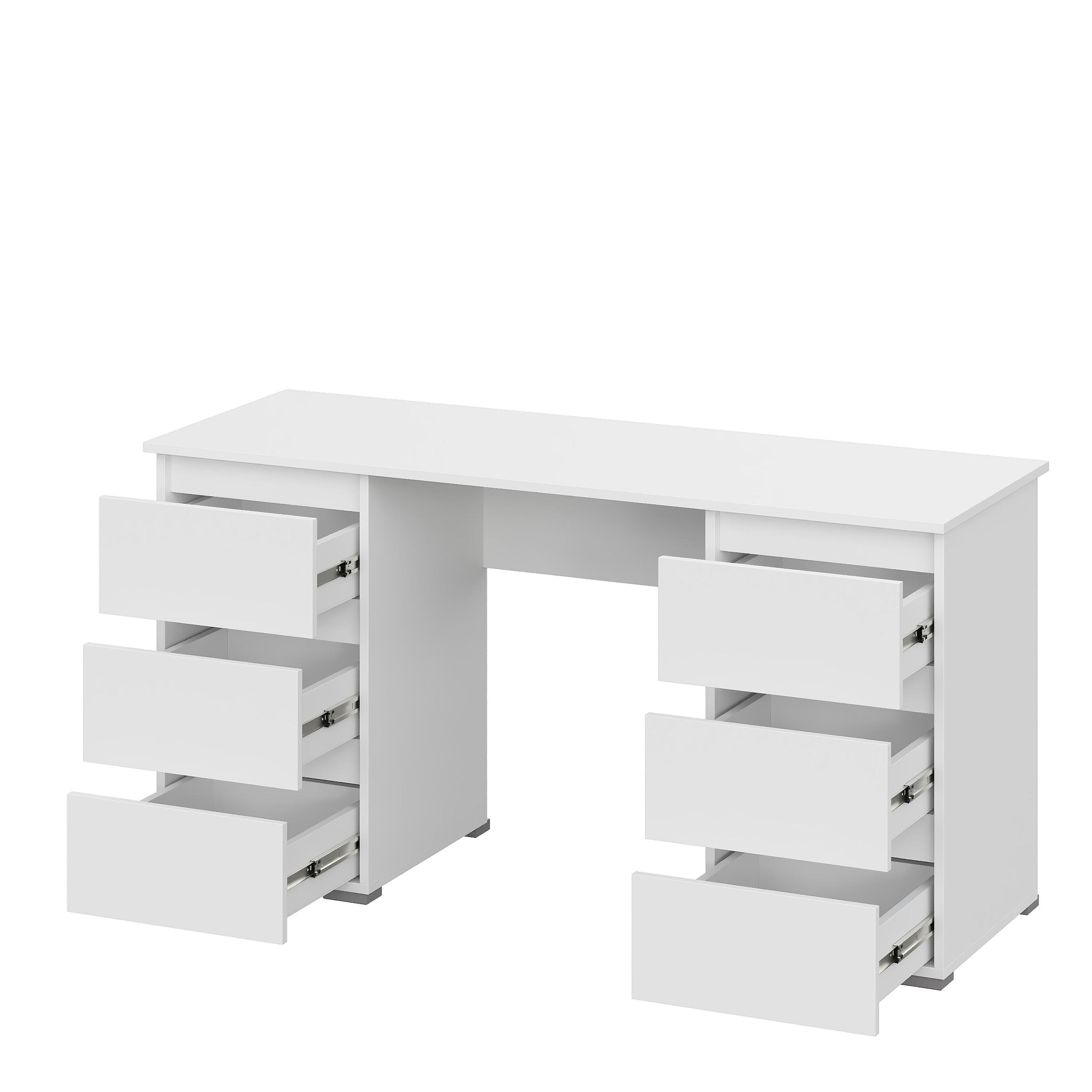 Люмо Стол с ящиками ПС 02 1420х730х500, БЕЛ/БЕЛ