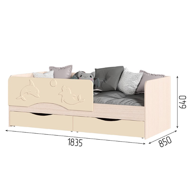 Корпус кровати КР-813 (1,8 м) АЛИСА (1,832х0,64х0,848) корпус БЕЛФОРТ