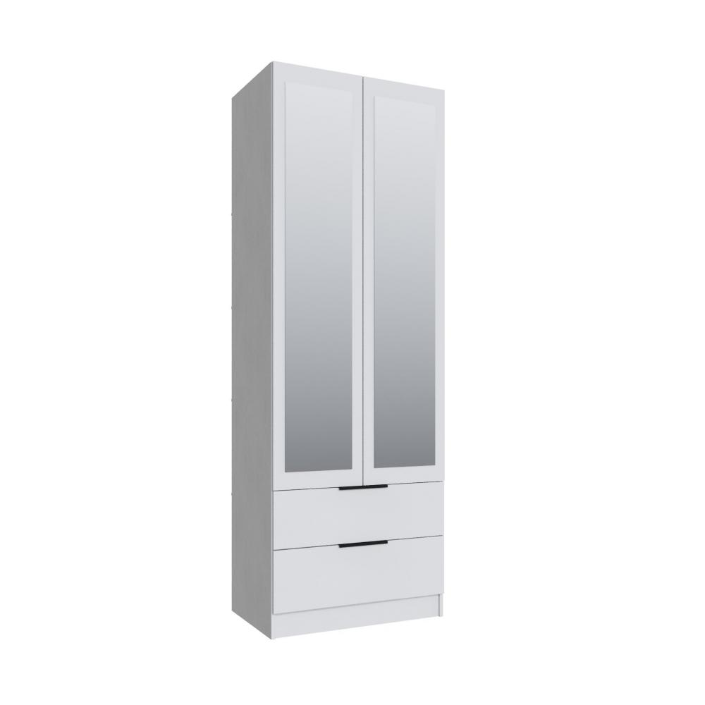 Шкаф Мадрид (0,8) с 2 ящ. с зеркалом белый Шкаф Мадрид (0,8) с 2 ящ. с зеркалом белый