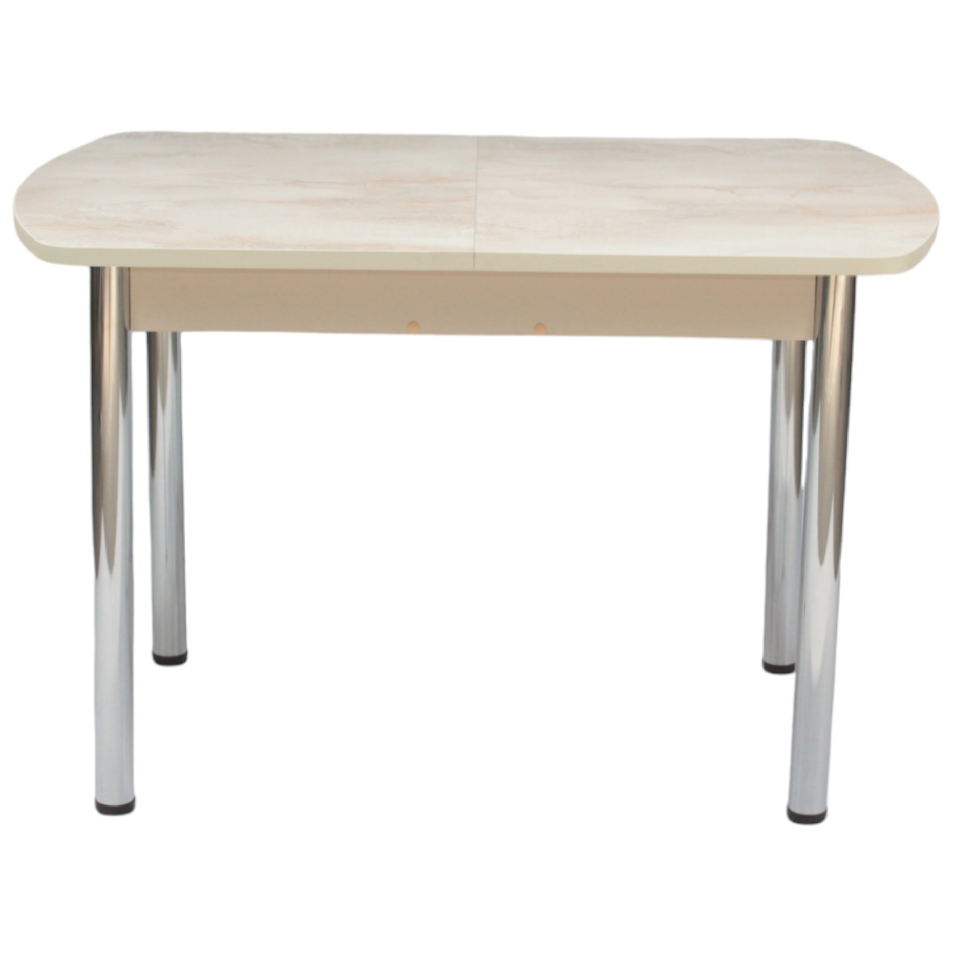 Стол Прямоугольный раздвижной 1100(1400)*700 ноги хром Бежевое Пл.3076 Марфил Висма