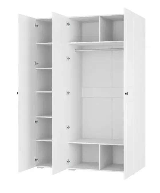 Шкаф 3-х створчатый "Софт" ШК-06 Белый/Эмаль белая (F26)