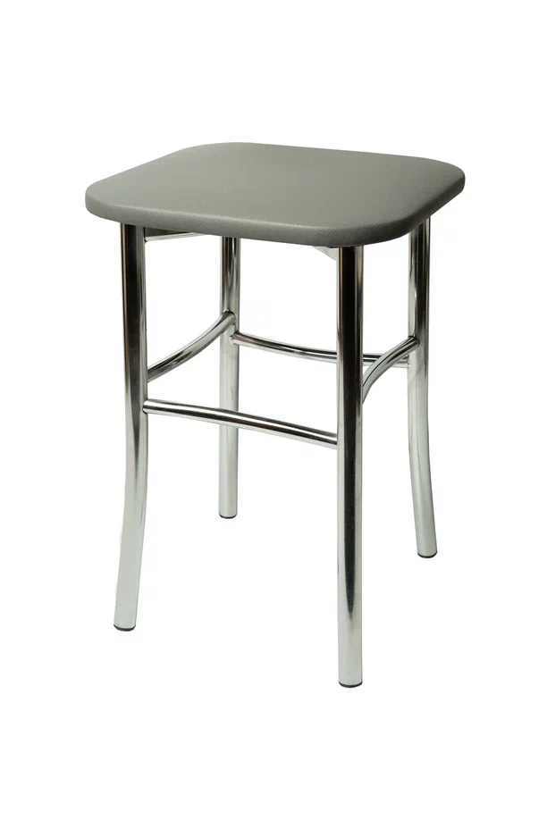 Табурет хром "Классик" (Блисс кожзам бетон)