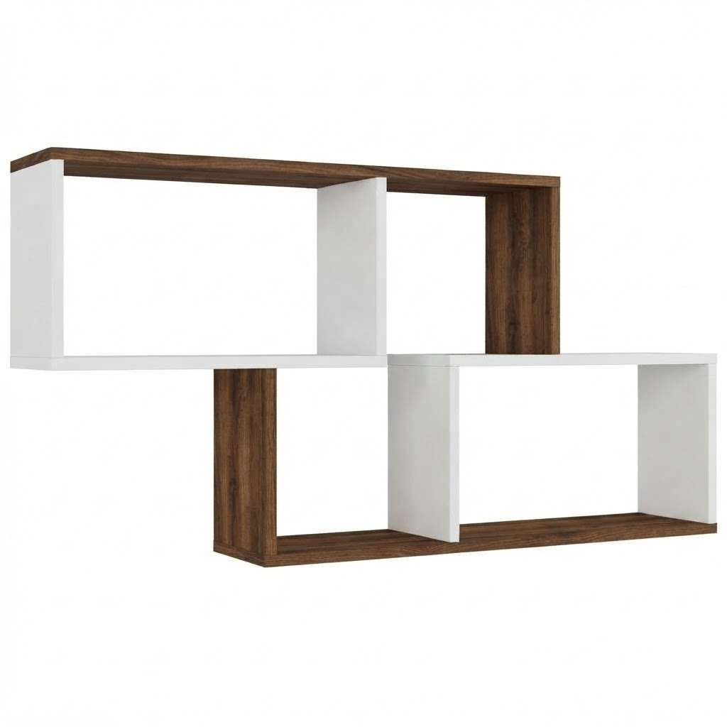 Полка навесная ПН-3 орех донской/белый