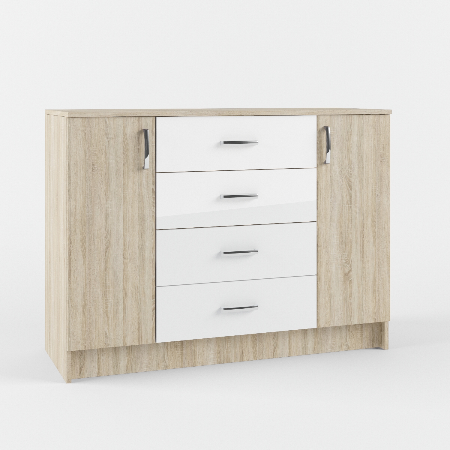 МС Софи Комод Сонома/Белый СКМ 1200.1 NEW