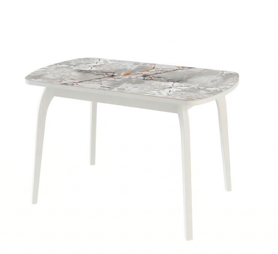 Стол раздвижной Элен С-4 ФП (Мрамор1) белый (110*70) Н-7