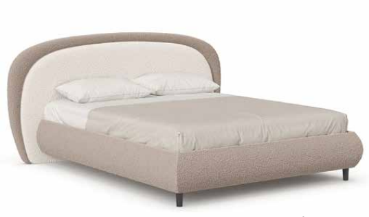 ЛД 347.020.000 Паннакота Кровать 1600 мягкая универсальная (Молочный / Светло-коричневый, ткань Barn