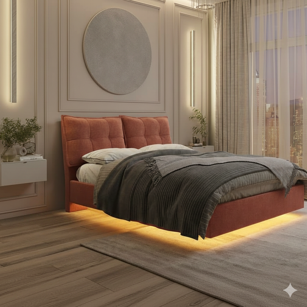 Кровать Карина Air (Релакс) (160*200, с ПМ (Калифорния 05)) терракот