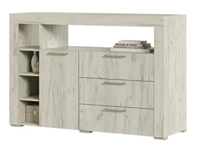 ГРАНД Комод К1 (1360х917х449) Фасад ДУБ КРАФТ БЕЛЫЙ/Корпус ДУБ КРАФТ БЕЛЫЙ