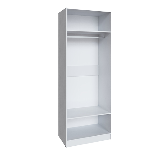 Шкаф Мадрид (0,85) без зеркала белый/ателье светлое Шкаф Мадрид (0,85) без зеркала белый/ателье светлое