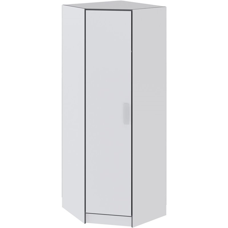 Спальня Тэбби Шкаф угловой белый/графит серый.