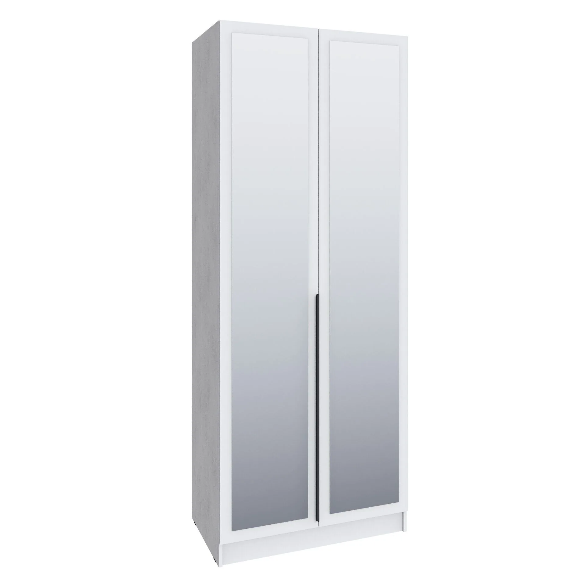 Шкаф Мадрид (0,9) с зеркалом белый Шкаф Мадрид (0,9) с зеркалом белый