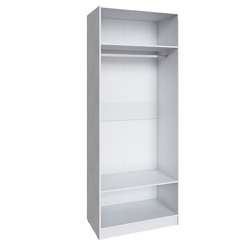 Шкаф Мадрид (0,9) без зеркала белый/ателье светлое Шкаф Мадрид (0,9) без зеркала белый/ателье светлое