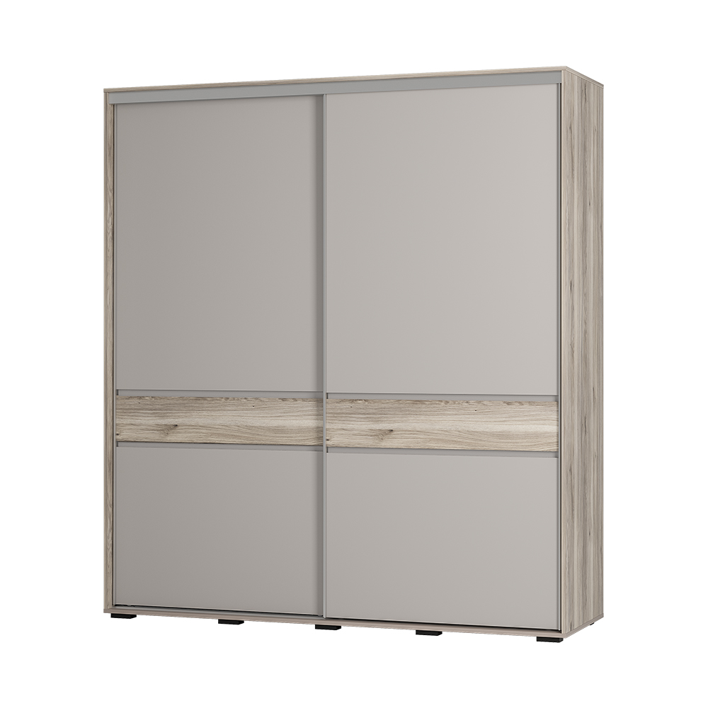 Шкаф-купе "Крафт-10" Дуб смоки/Кашемир