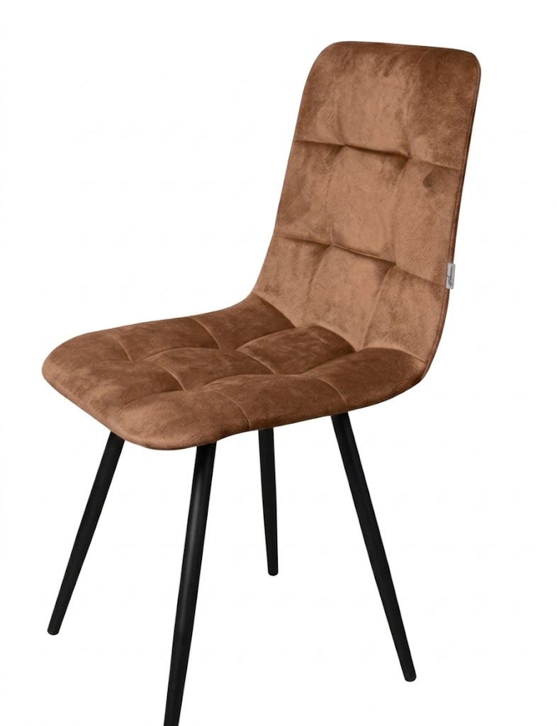 Стул "Фред" черный матовый (Томми 03 капучино)