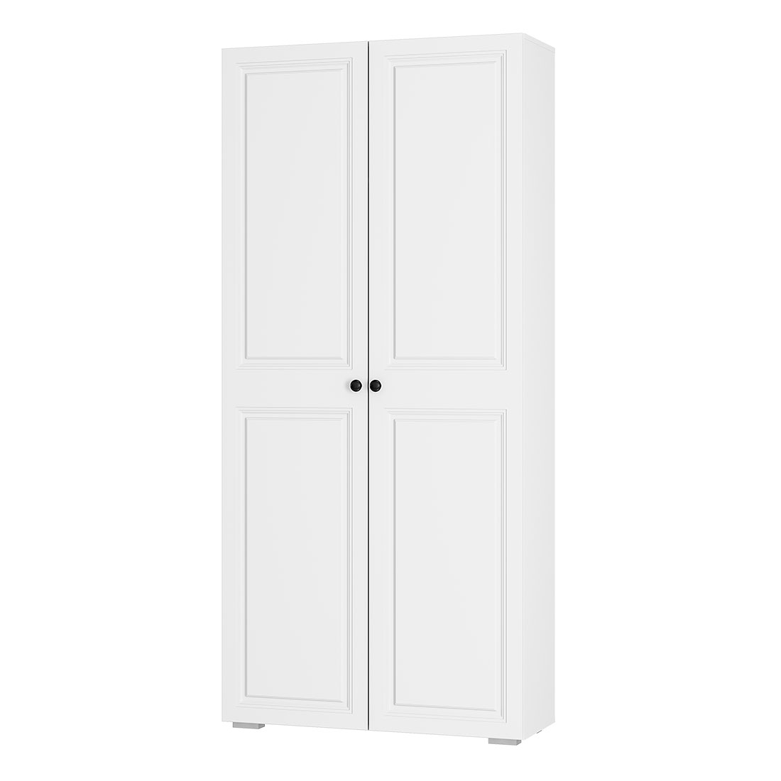 Шкаф 2-х створчатый "Софт" ШК-01 Белый/Эмаль белая (F26)