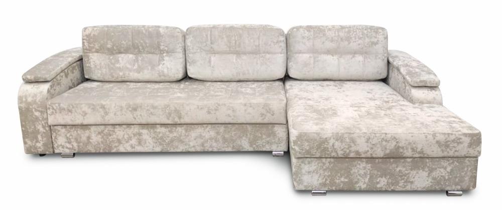 Диван Виктория Д3 с оттоманкой (правый) Тк.CF003-5 + CF003-5 4 кат ЭКО