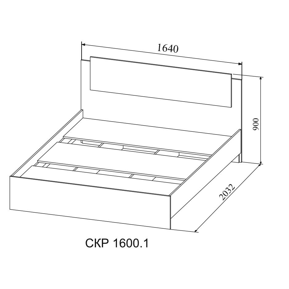 МС Софи Кровать Сонома/Белый СКР 1600.1