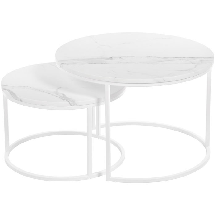 Стол Сфера журнальный ноги лофт белый Белое ЛДСП Дуб крафт белый Висма